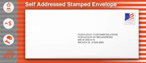 self addressed stamped envelope meaning.